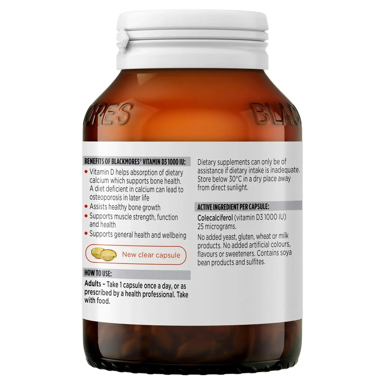 Blackmores Vitamin D3 1000 IU 200 Capsules