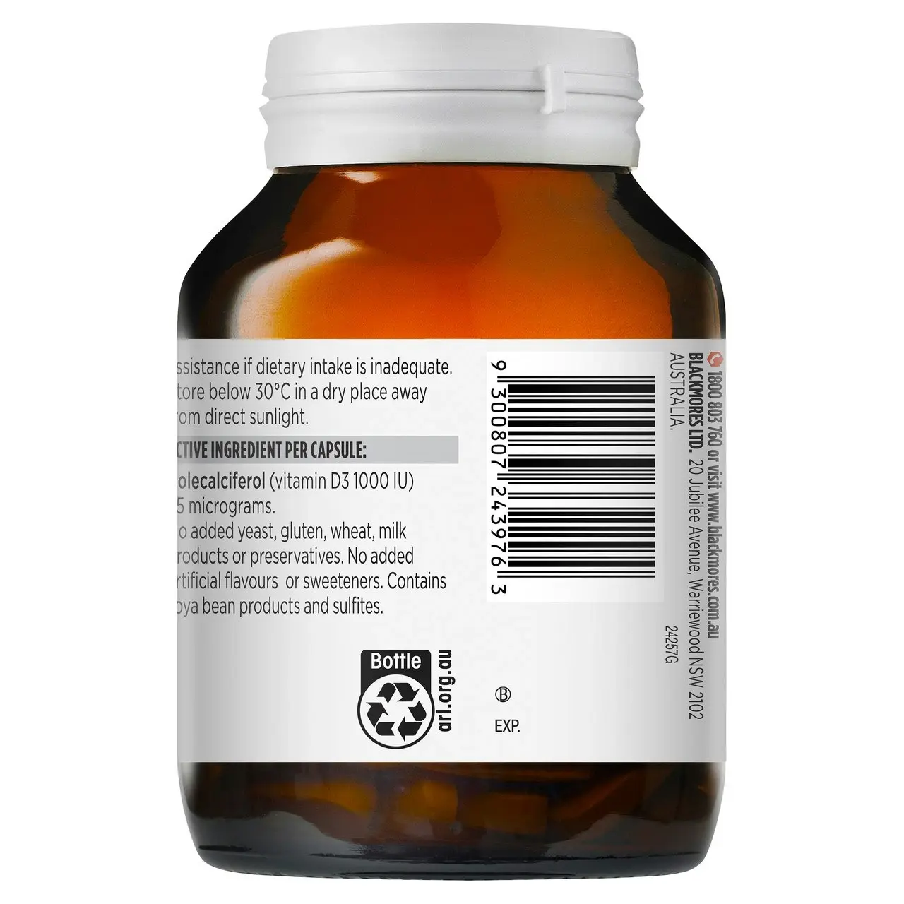 Blackmores Vitamin D3 1000 IU 200 Capsules