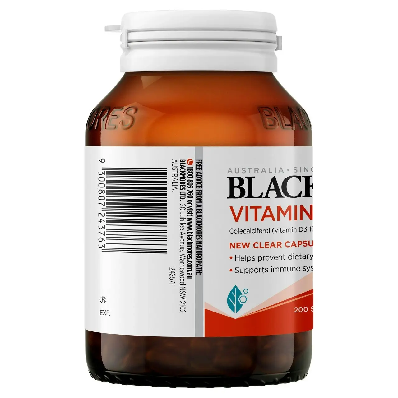 Blackmores Vitamin D3 1000 IU 200 Capsules