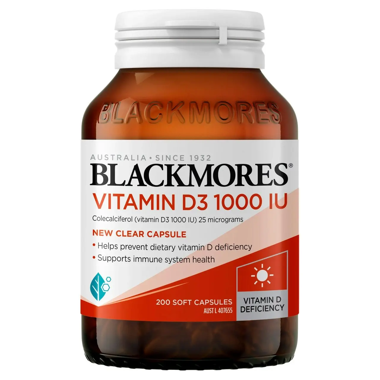 Blackmores Vitamin D3 1000 IU 200 Capsules