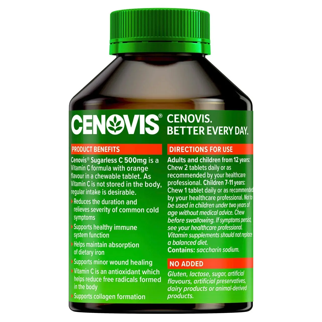 Cenovis Sugarless Vitamin C 500mg Tablets 300