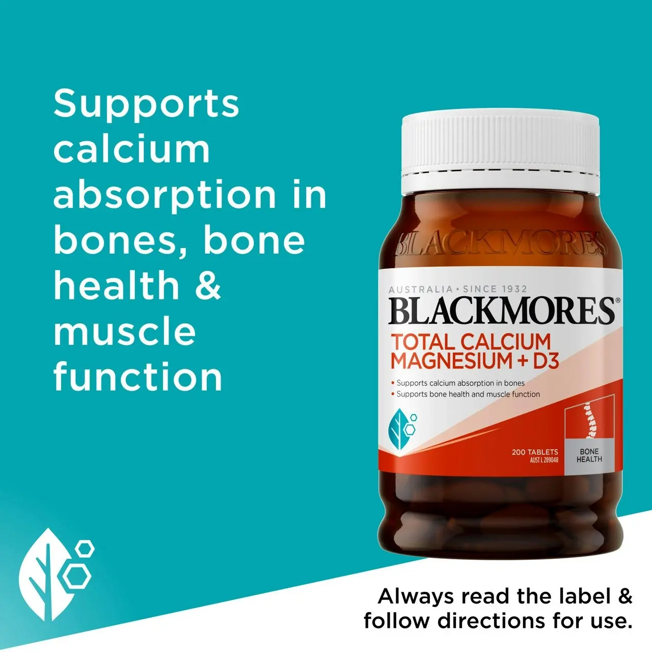 Blackmores Total Calcium Magnesium + D3 200 Tablets