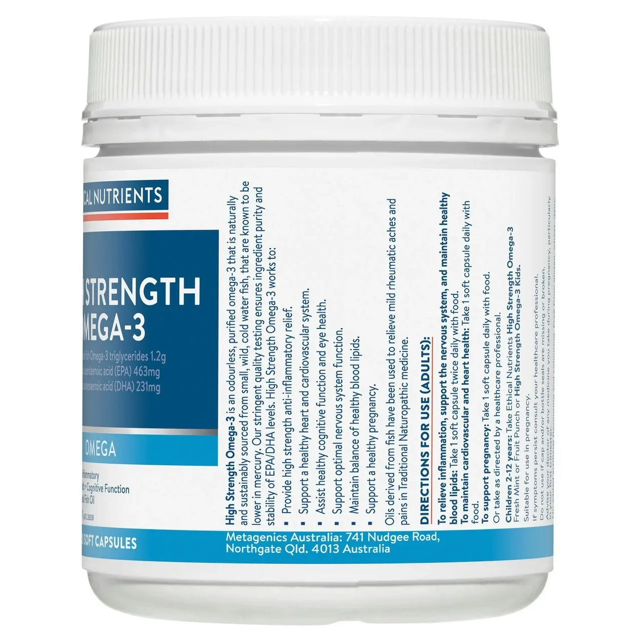 Ethical Nutrients High Strength Omega-3 120 Capsules