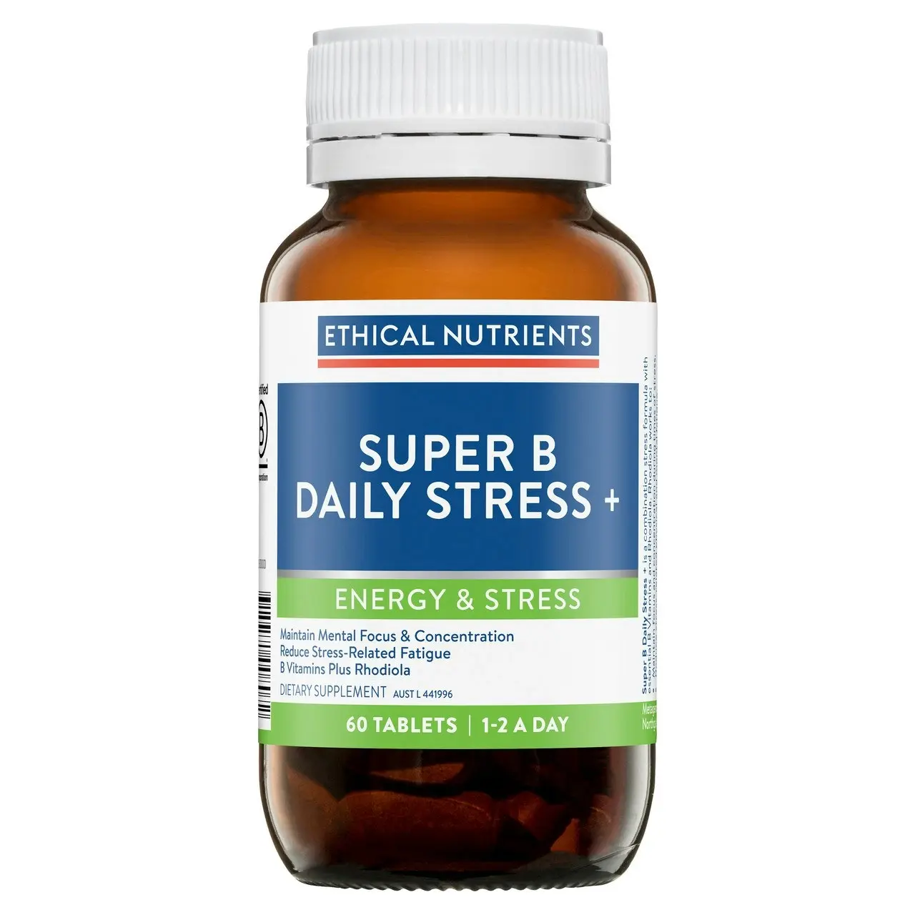 Ethical Nutrients Super B Daily Stress+ 60 Tablets