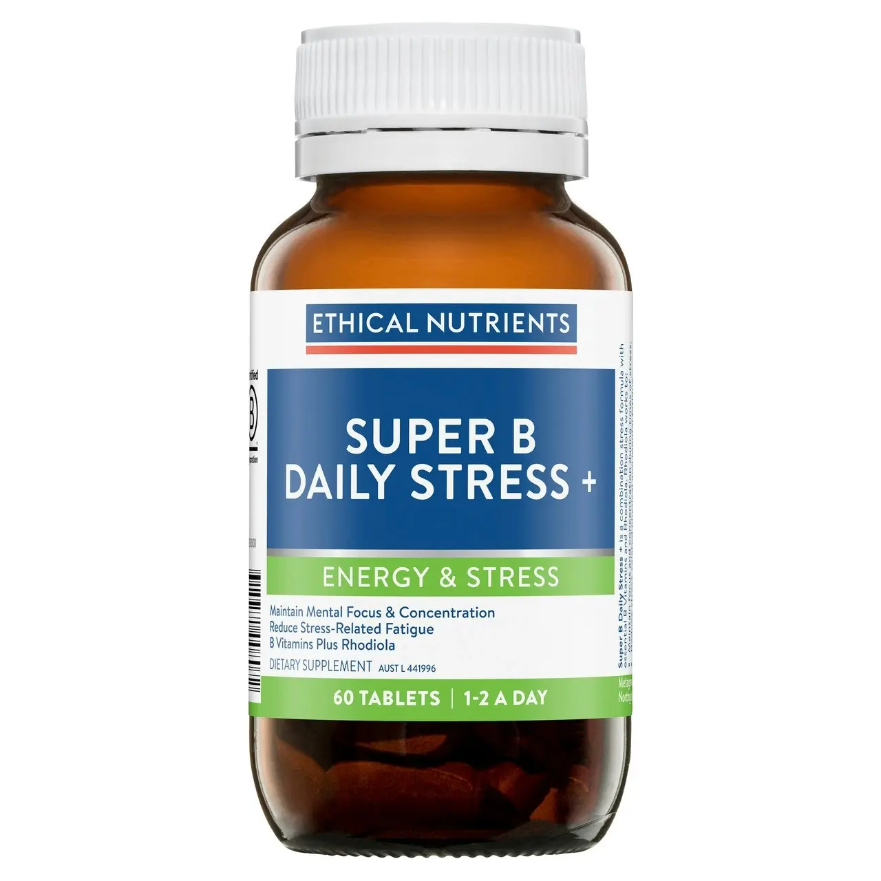 Ethical Nutrients Super B Daily Stress+ 60 Tablets