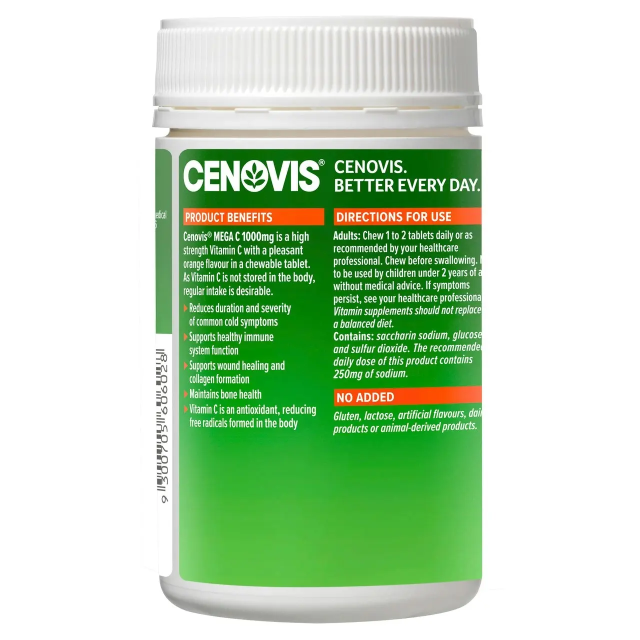 Cenovis Chewable Mega C Orange 1000mg