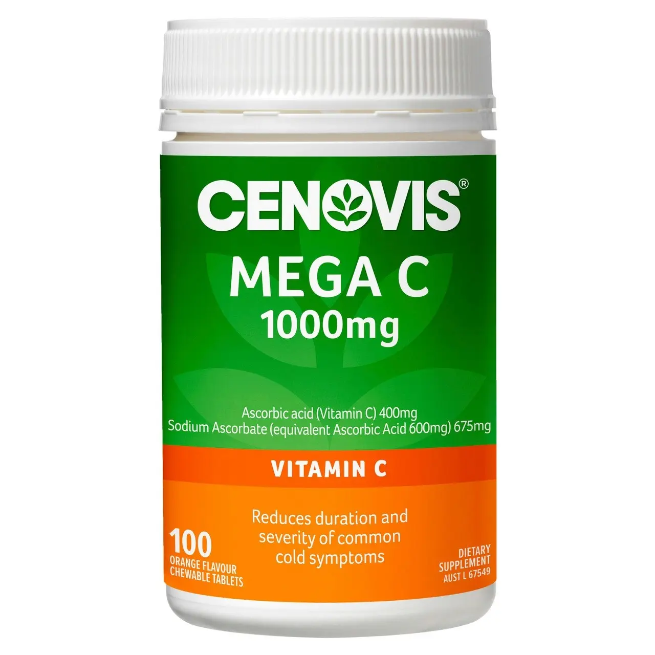 Cenovis Chewable Mega C Orange 1000mg