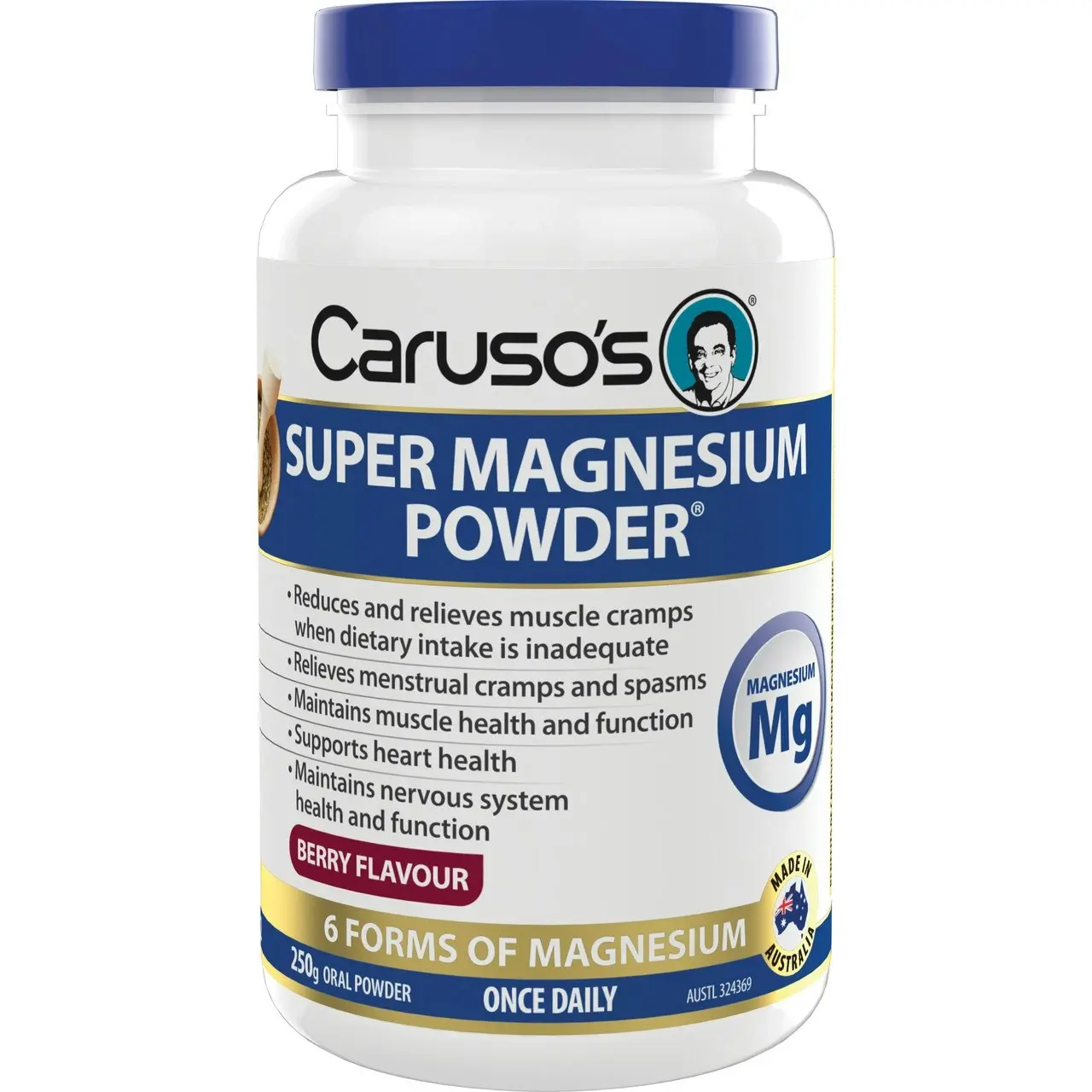 Caruso's Super Magnesium Powder Berry 250g