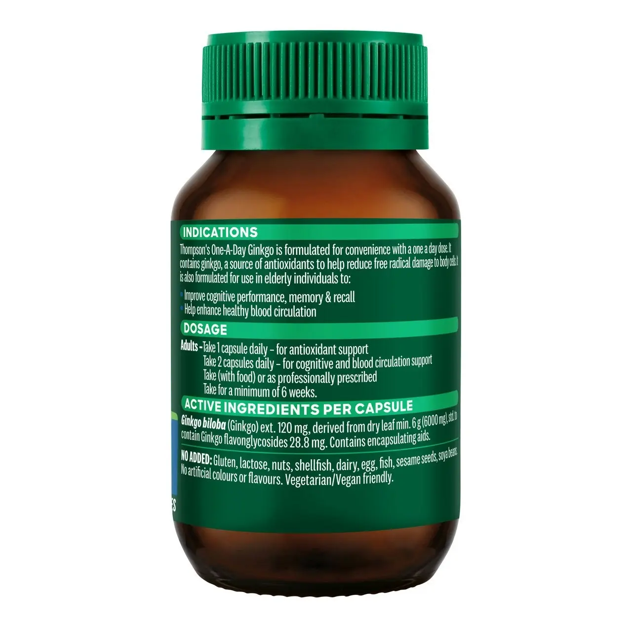 Thompson's One-a-Day Ginkgo 6000 60 Capsules