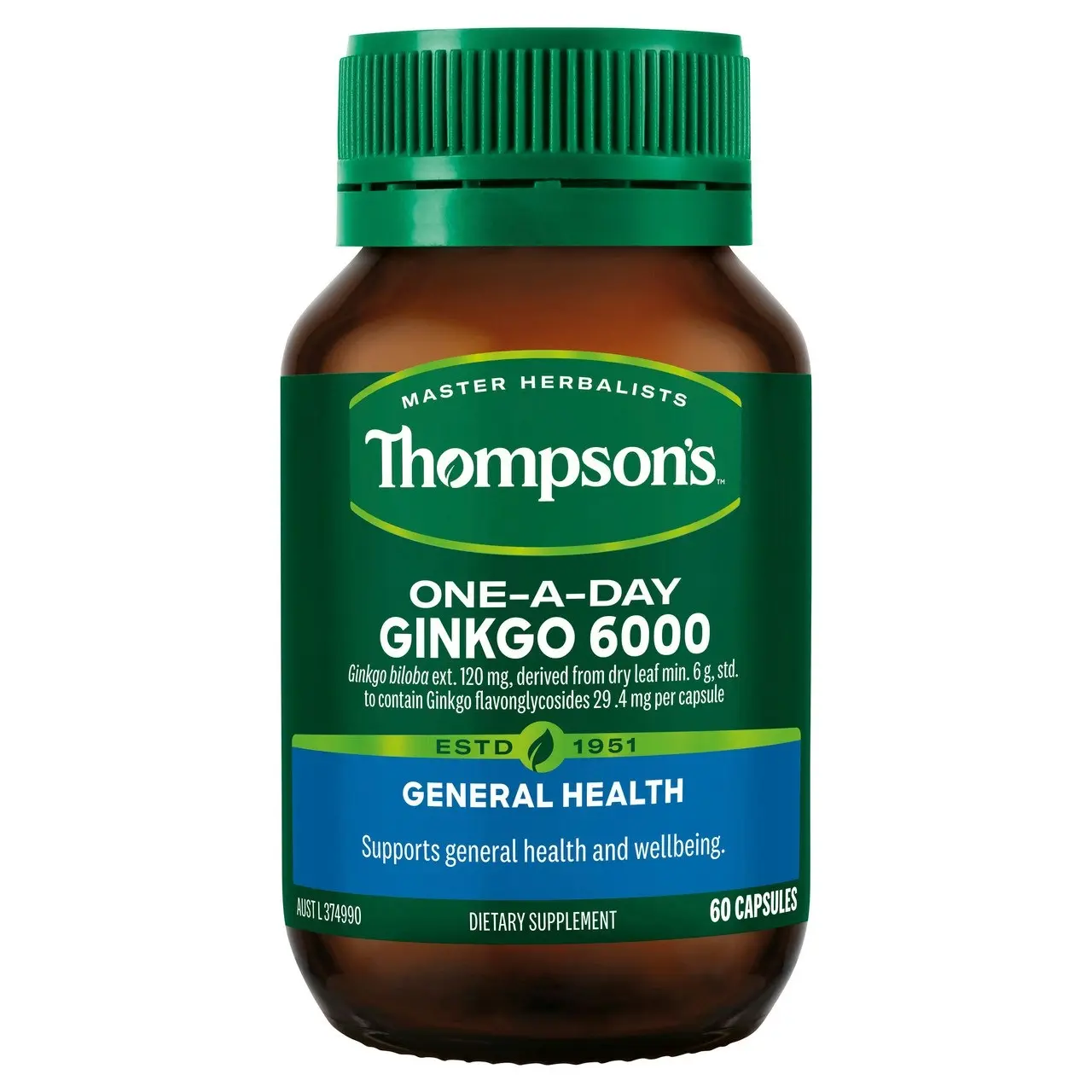 Thompson's One-a-Day Ginkgo 6000 60 Capsules