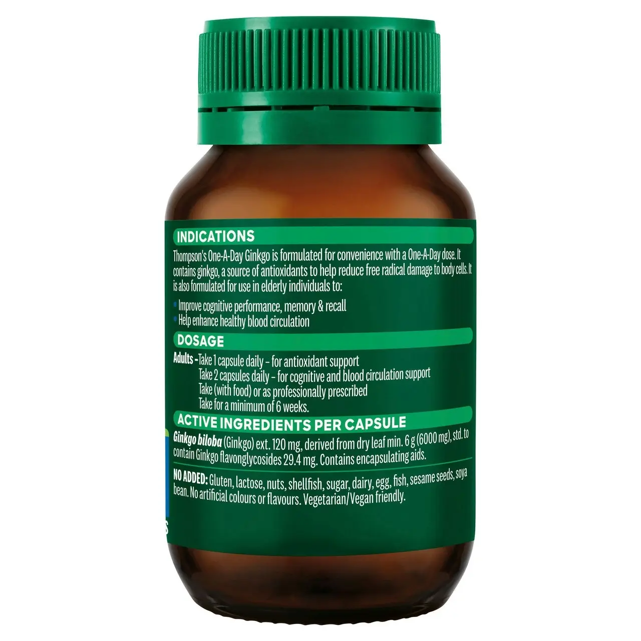 Thompson's One-a-Day Ginkgo 6000 60 Capsules