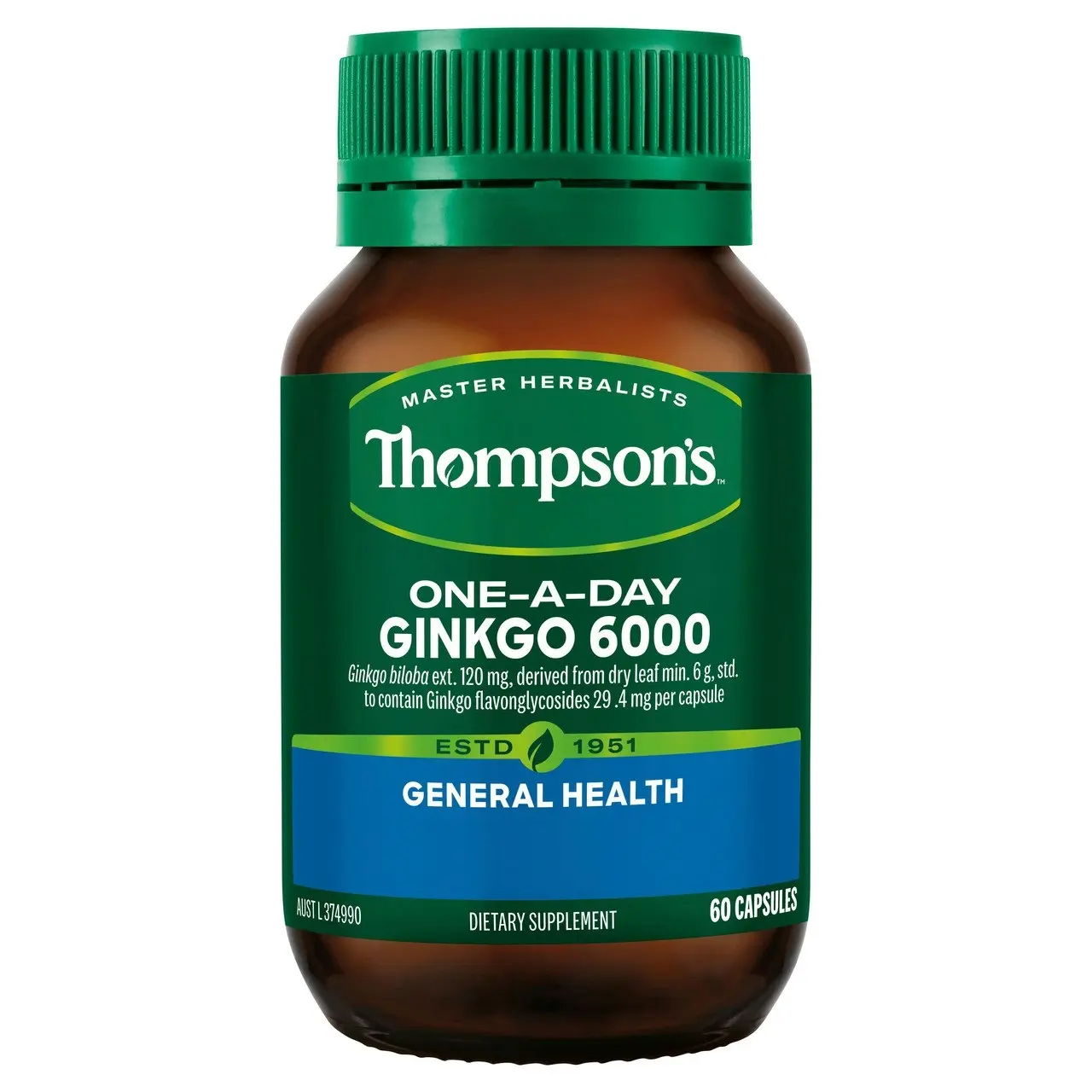 Thompson's One-a-Day Ginkgo 6000 60 Capsules