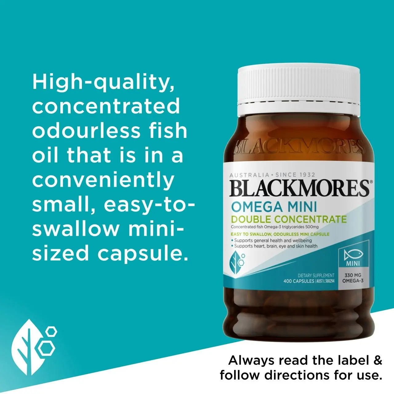 Blackmores Mini Omega Double Concentrate Fish Oil 400