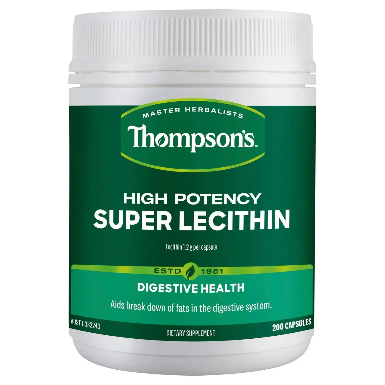 Thompson's High Potency Super Lecithin 200 Capsules