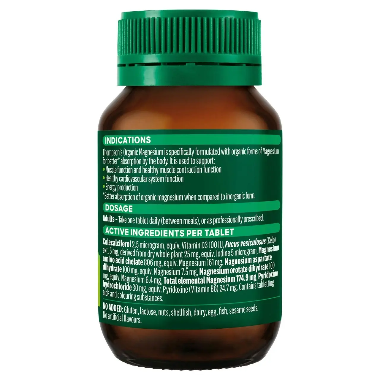 Thompson's Organic Magnesium 50 Tablets