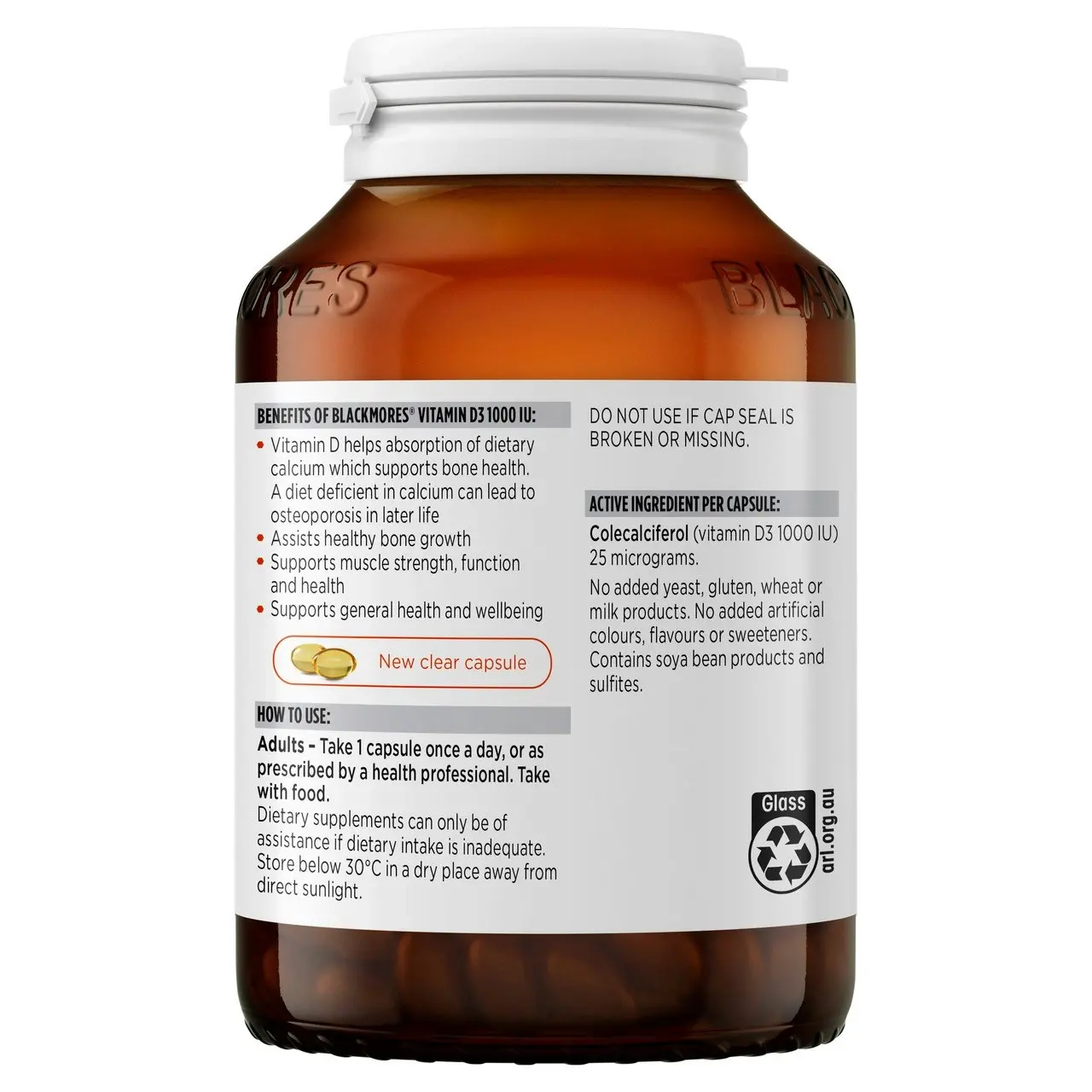 Blackmores Vitamin D3 1000 IU 300 Soft Capsules