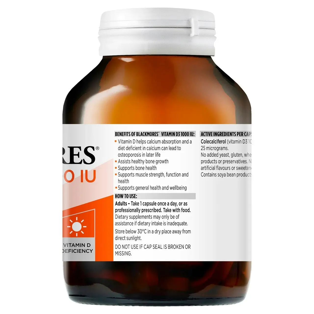 Blackmores Vitamin D3 1000 IU 300 Soft Capsules