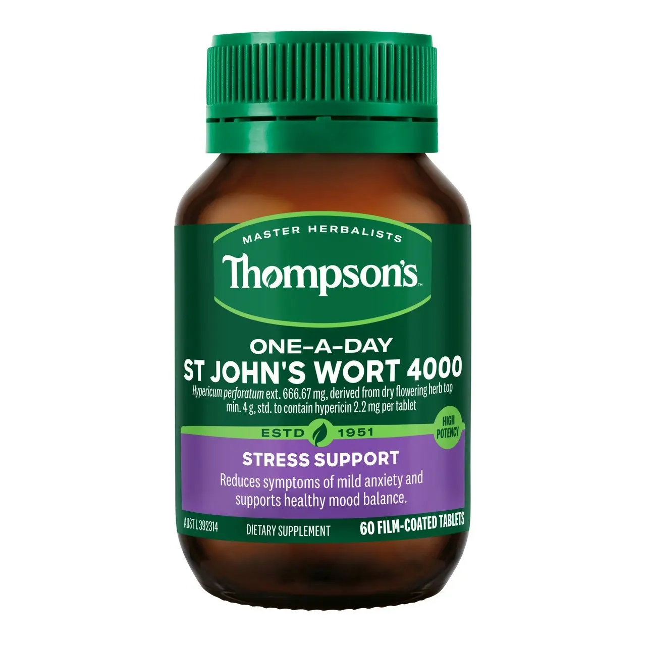 Thompson's One-A-Day St John's Wort 4000 60 Tablets