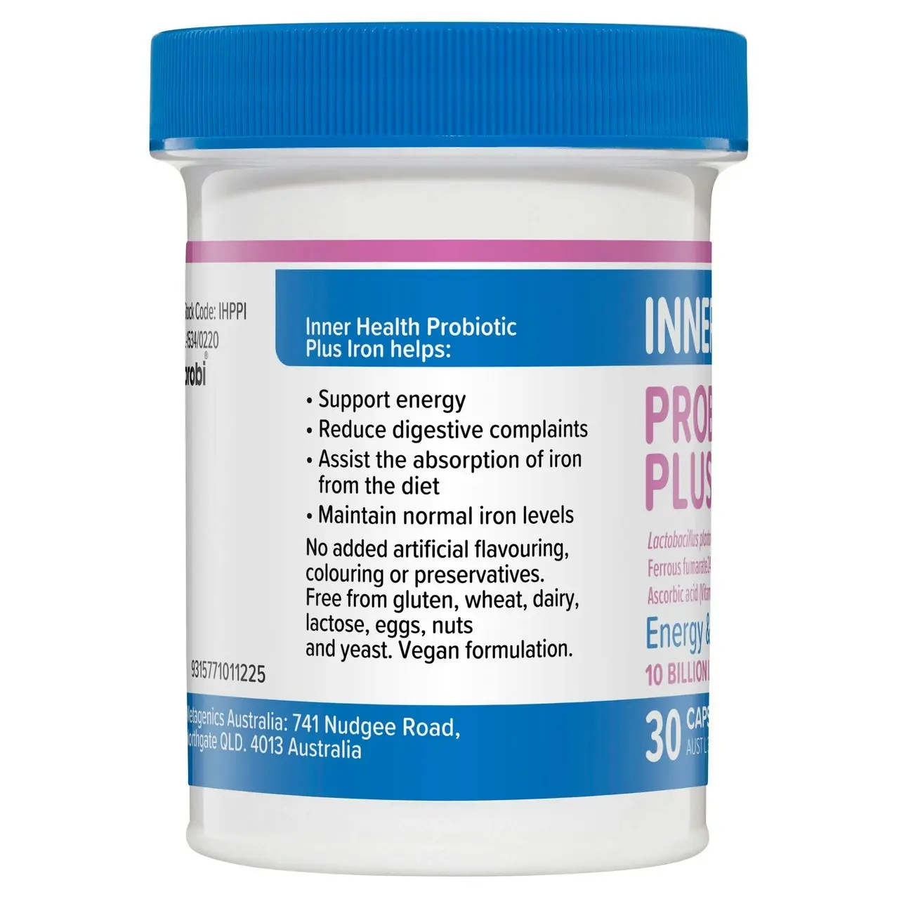 Inner Health Probiotic Plus Iron 30 Capsules