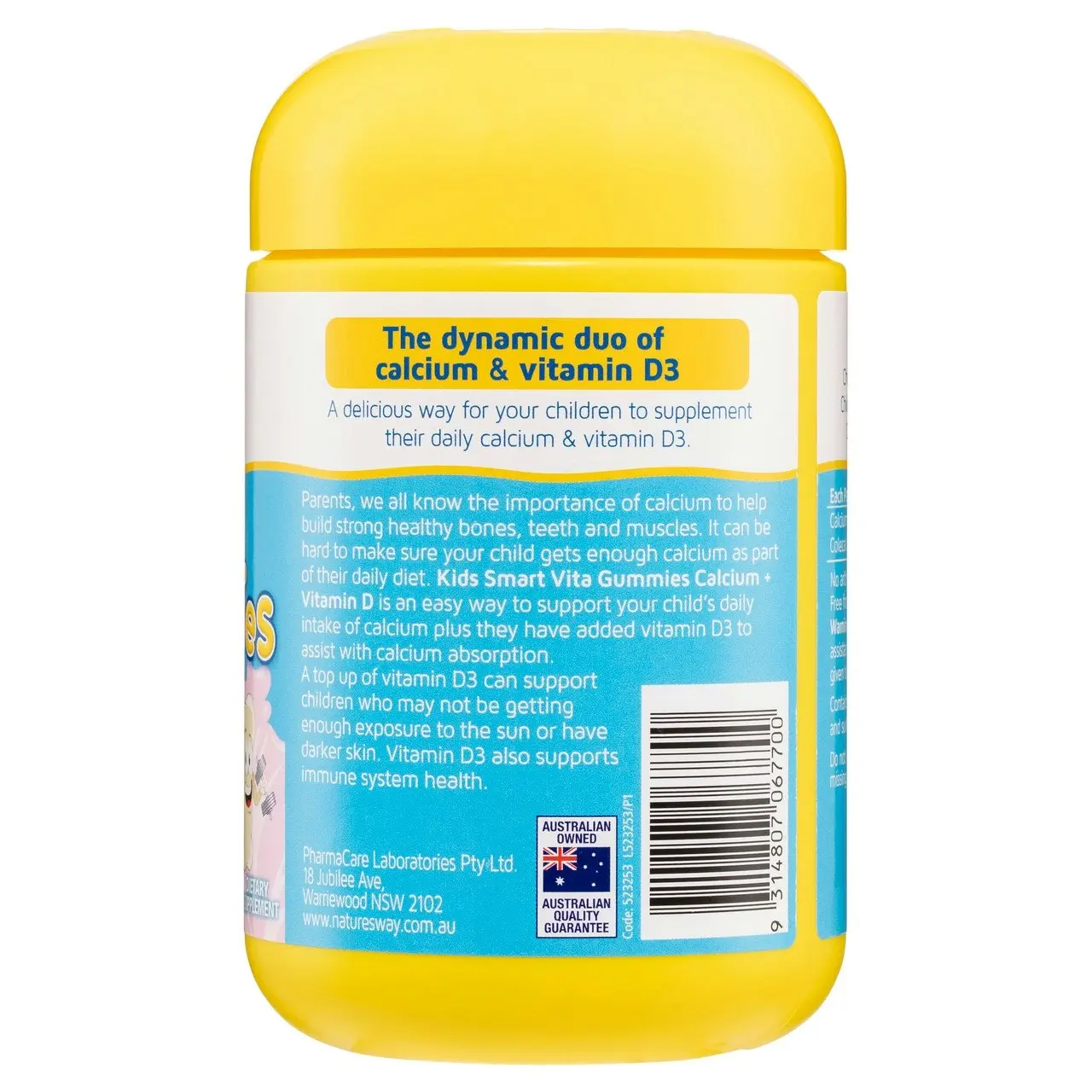 Natures Way Kids Smart Vita Gummies Calcium + Vitamin D 120