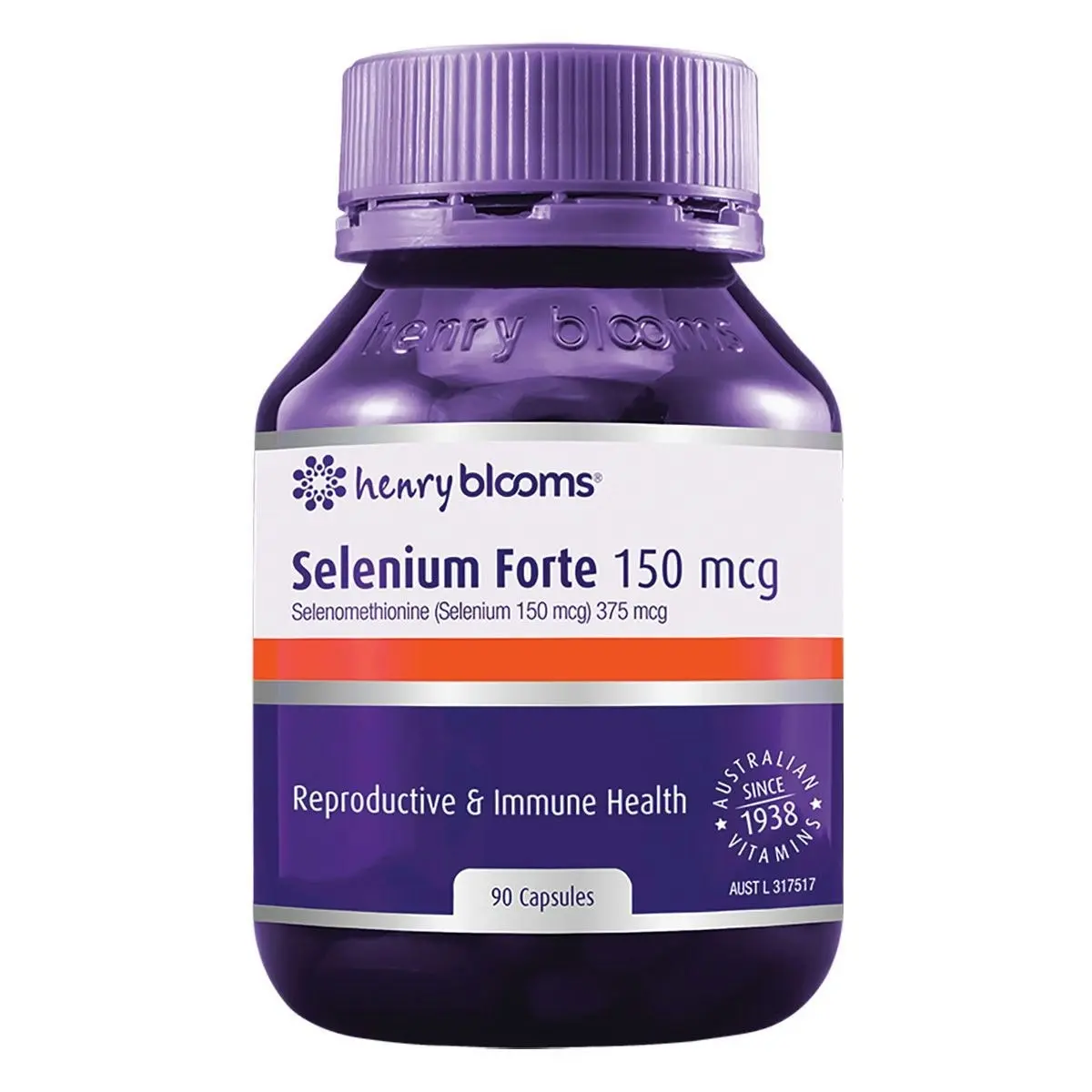 Henry Blooms Selenium Forte 150mcg Vege Capsules 90