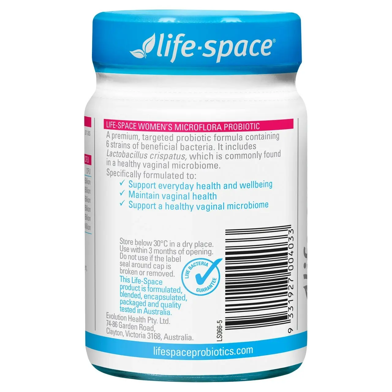 Life-Space Women's Microflora Probiotic 60 Hard Capsules