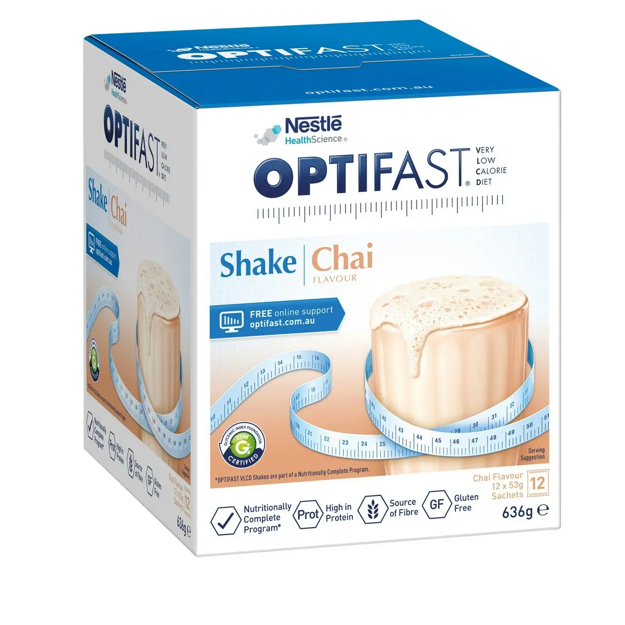 OPTIFAST VLCD Shake Chai 12 Pack 636g