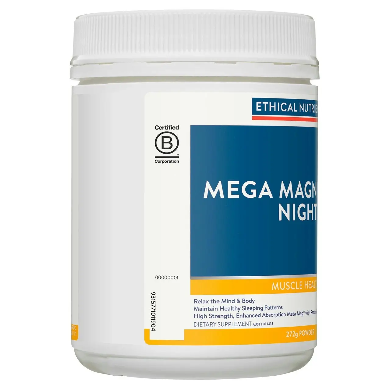 Ethical Nutrients Mega Magnesium Night Powder 272g