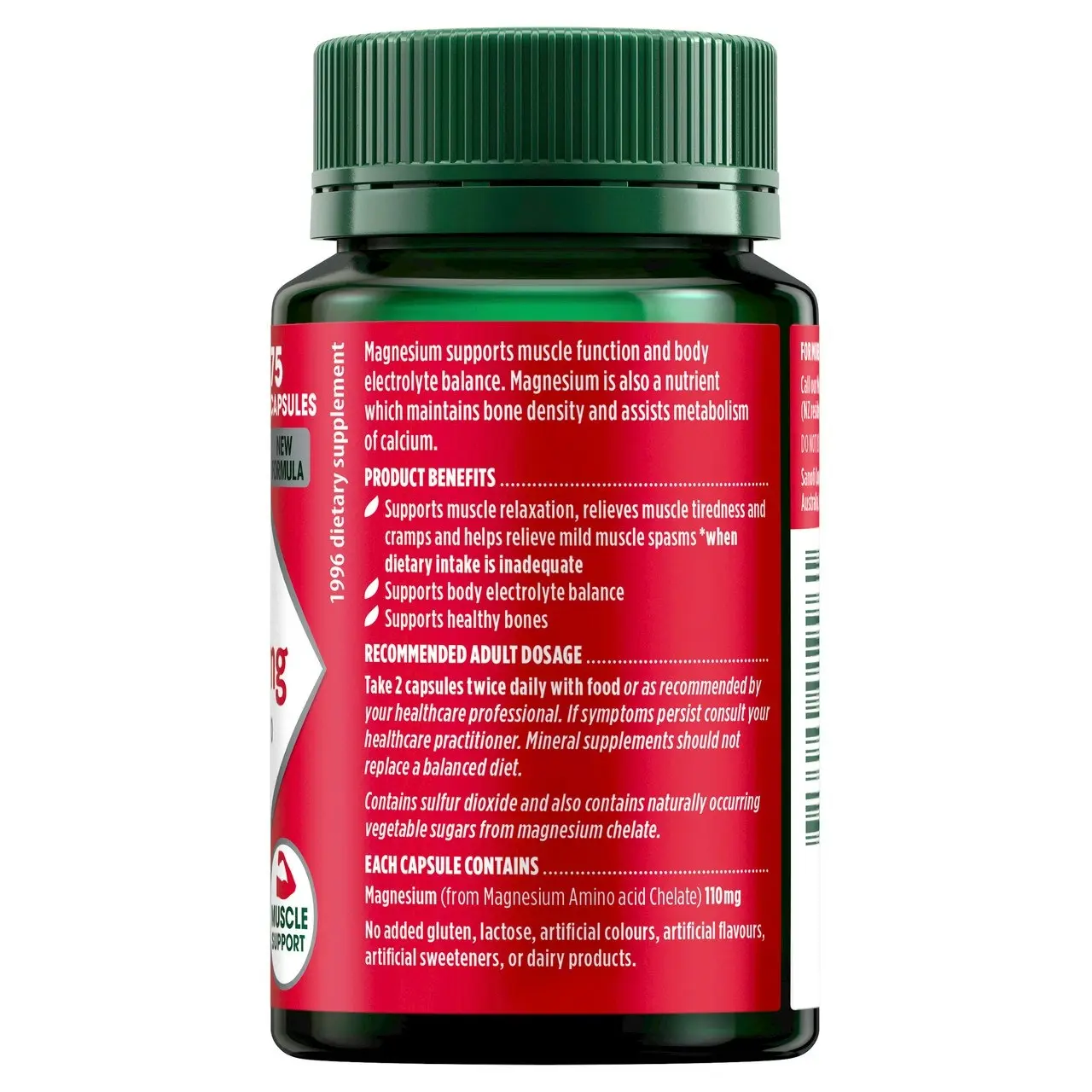 Nature's Own Magnesium Chelate 500mg 75 Capsules