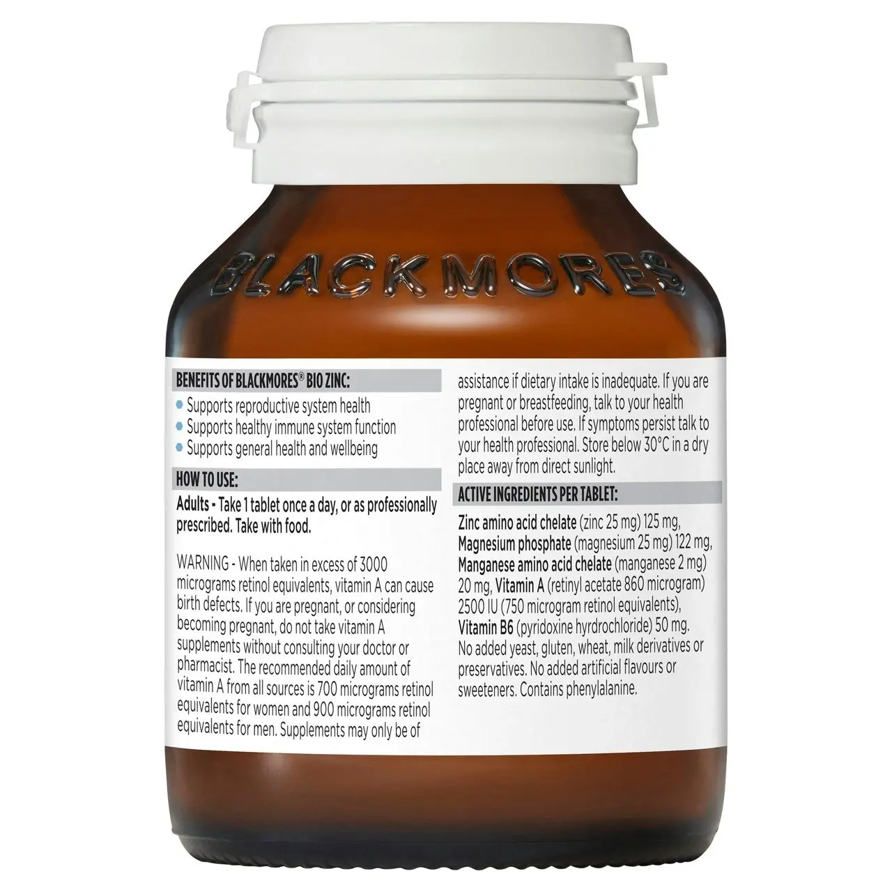 Blackmores Bio Zinc 168 Tablets