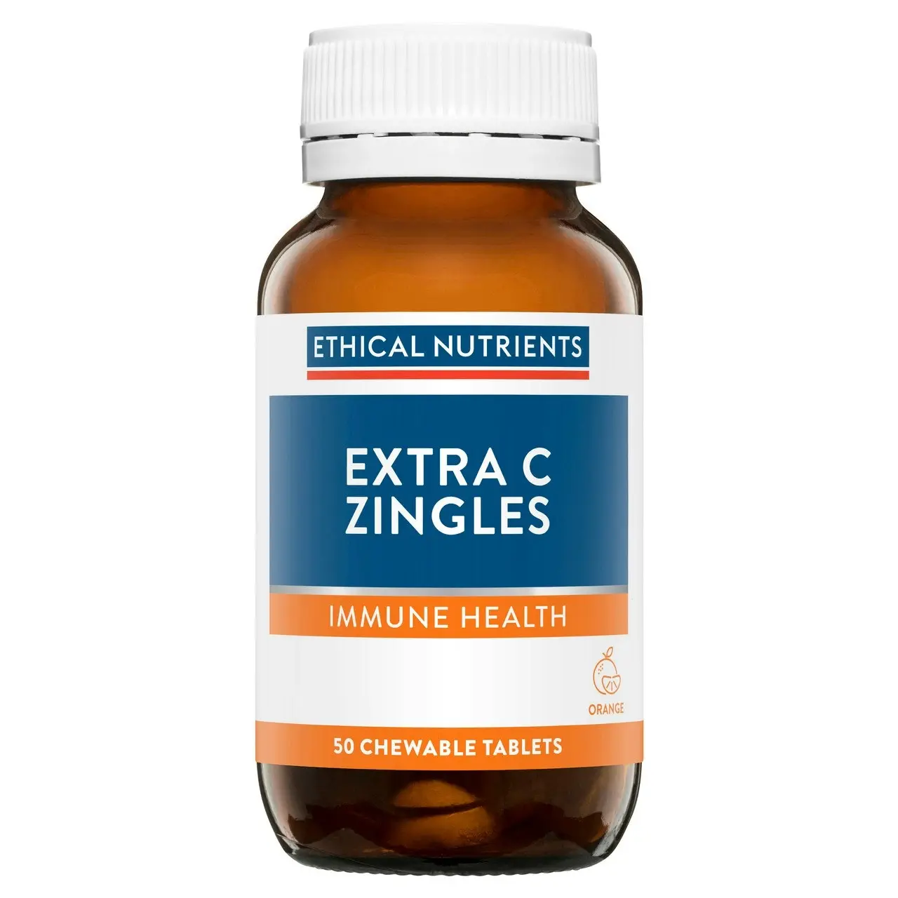 Ethical Nutrients Extra C Zingles Orange 50 Tablets