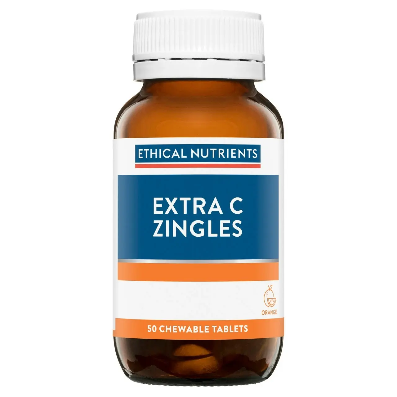 Ethical Nutrients Extra C Zingles Orange 50 Tablets