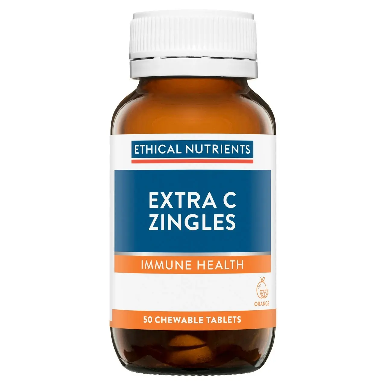 Ethical Nutrients Extra C Zingles Orange 50 Tablets