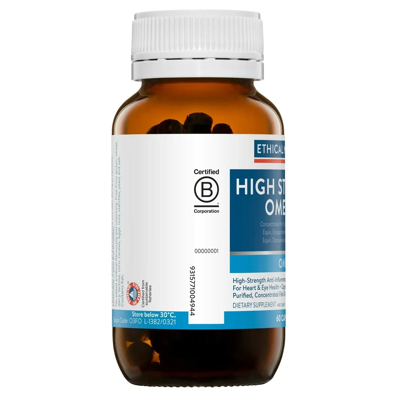 Ethical Nutrients High Strength Omega-3 60 Capsules