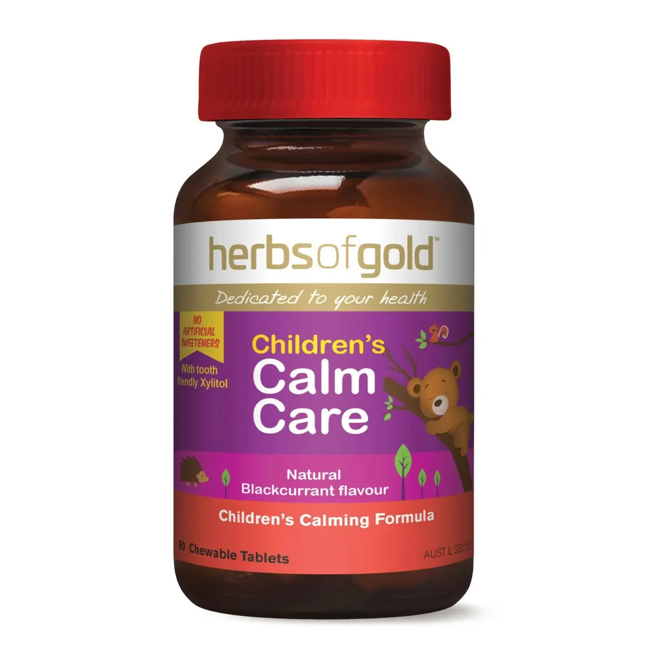 Herbs Of Gold Childrens Calm Care 60 Chewable Tablets