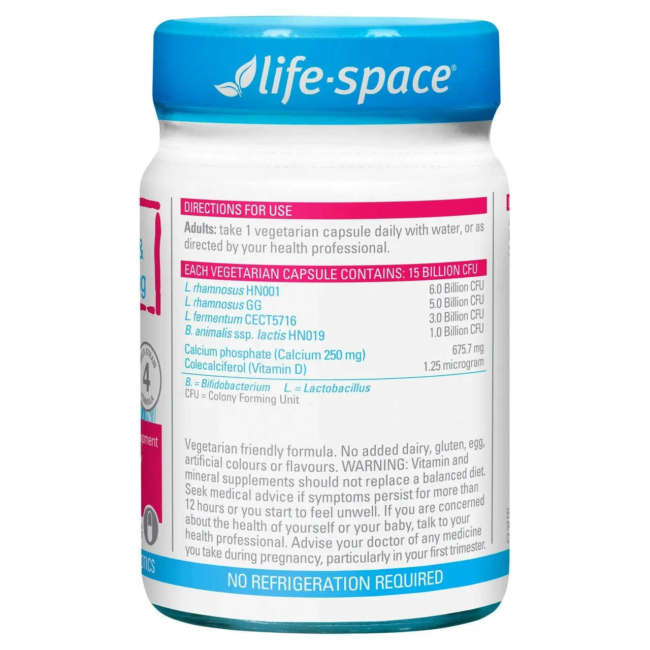 Life-Space Probiotic + Pregnancy & Breastfeeding with Calcium and Vitamin D 50 Hard Capsules