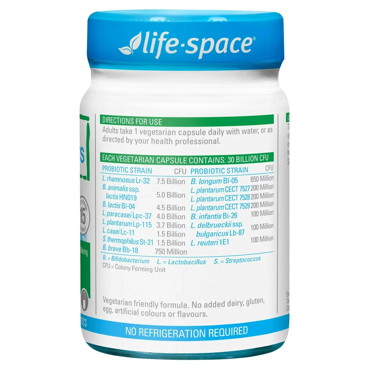 Life-Space Probiotic for 60+ Years 60 Hard Capsules