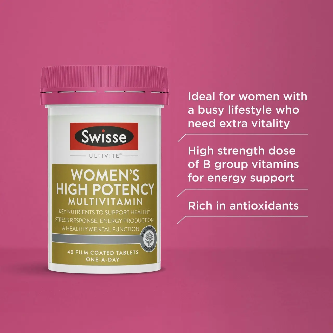 Swisse Ultivite Women's High Potency Multivitamin 40 Tablets