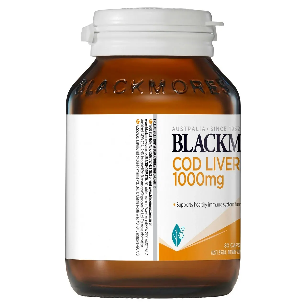 Blackmores Cod Liver Oil 1000mg 80 Capsules