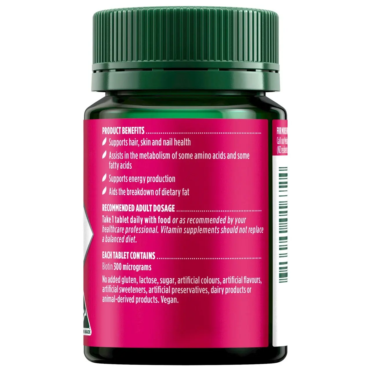 Nature's Own Biotin 300mcg