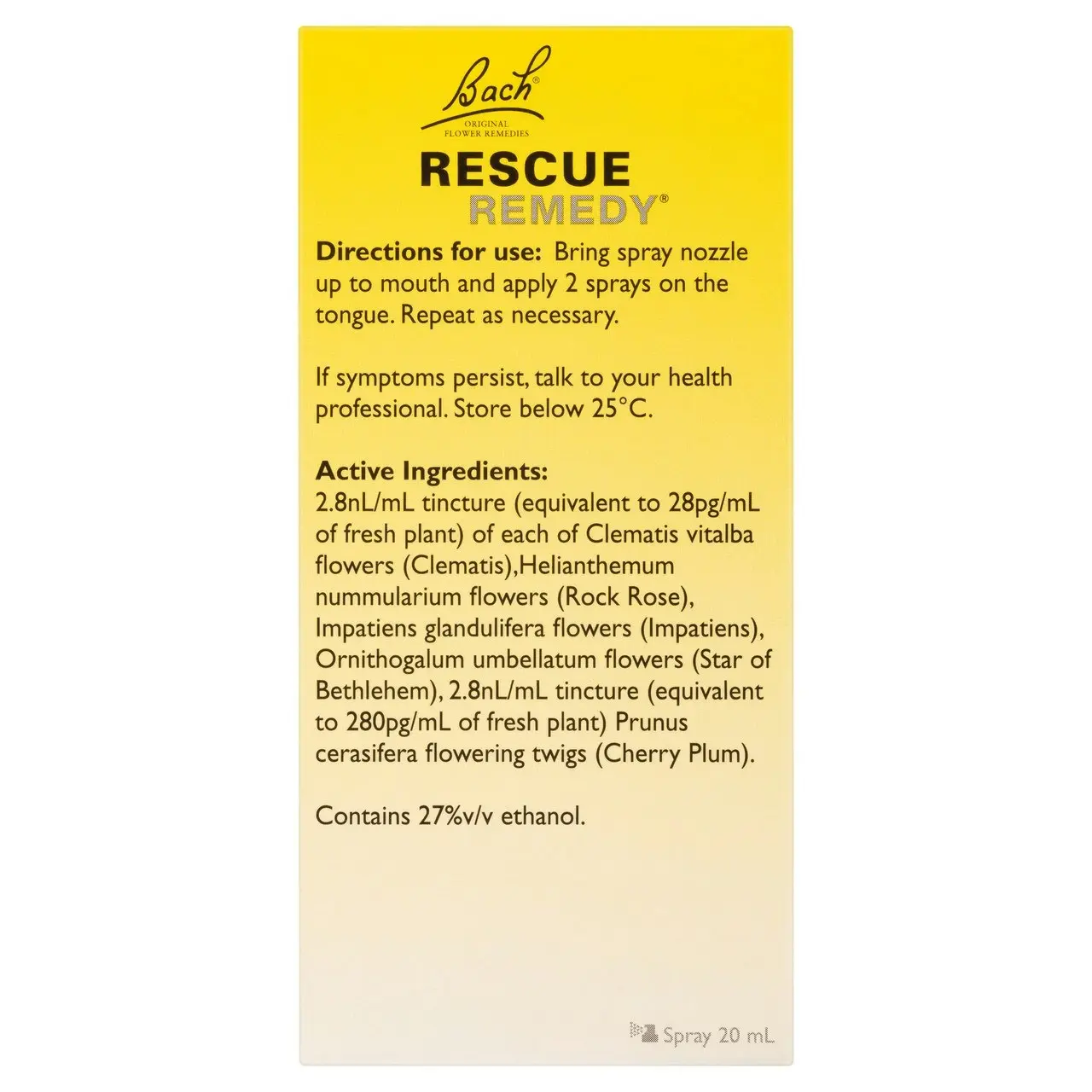 Bach Rescue Remedy Spray 20mL