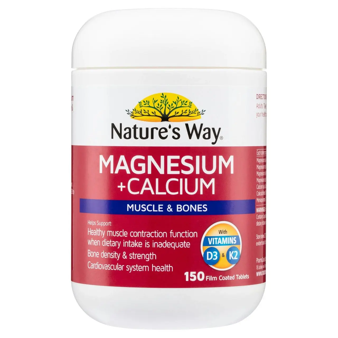 Nature's Way Magnesium + Calcium 150 Tablets