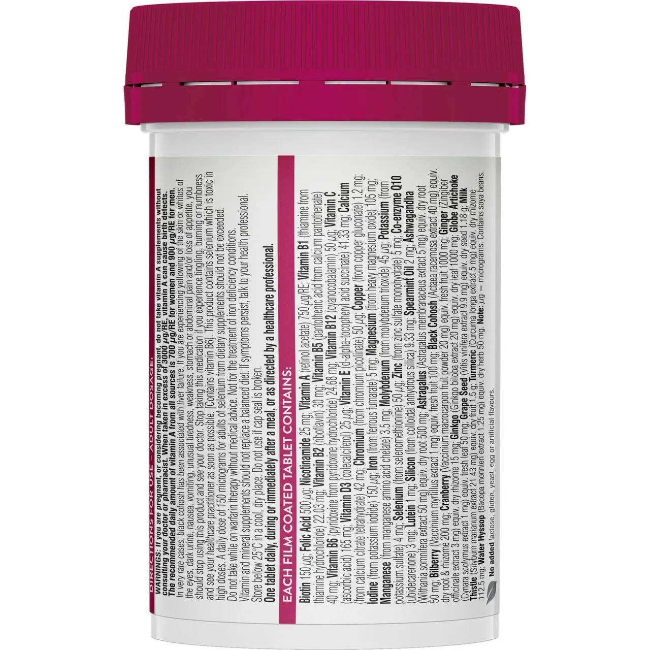 Swisse Ultivite Women's 50+ Multivitamin 60 Tablets