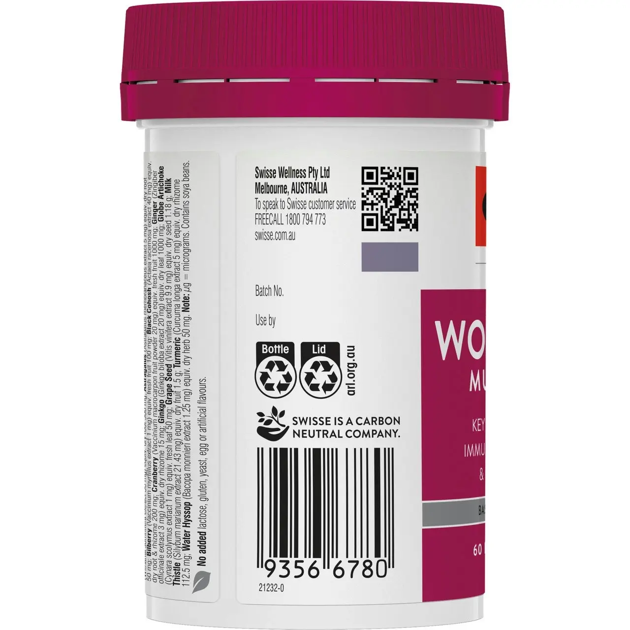 Swisse Ultivite Women's 50+ Multivitamin 60 Tablets