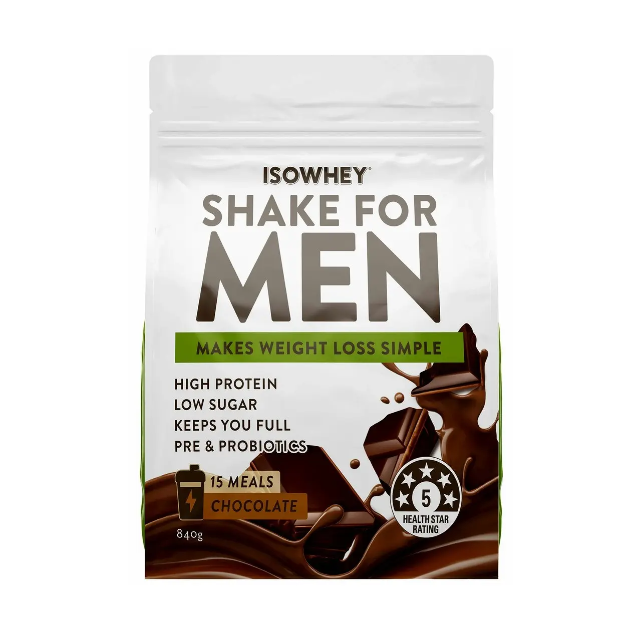 IsoWhey Men's Shake Chocolate 840g