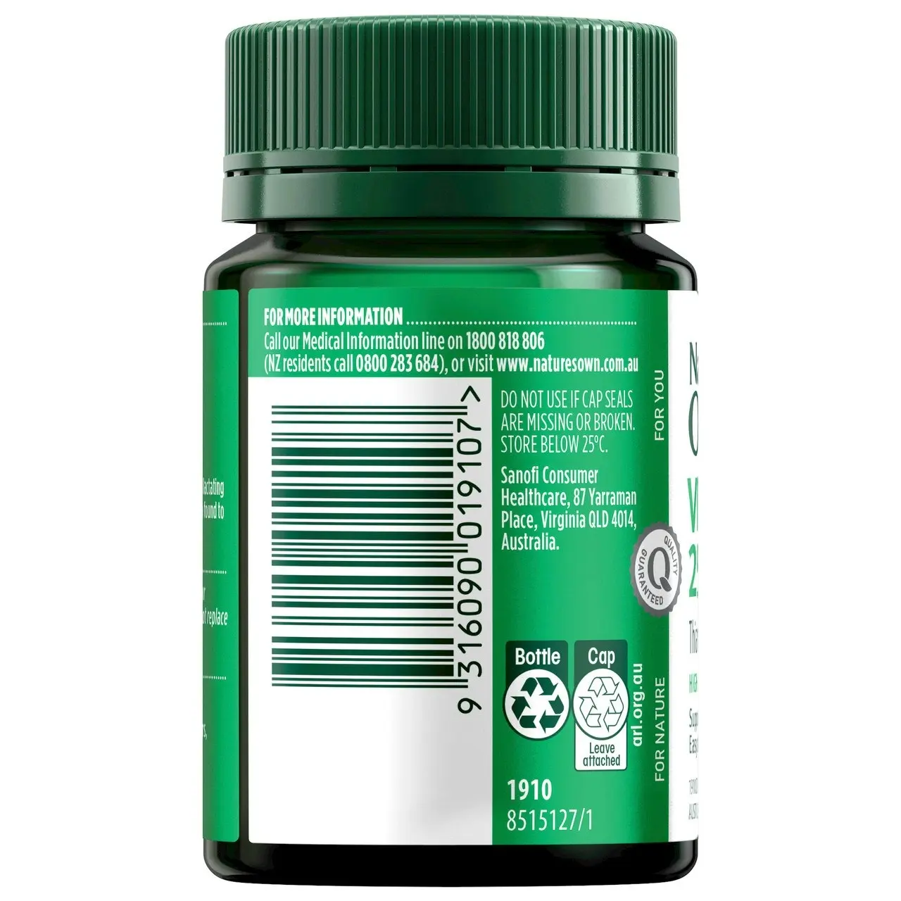 Nature's Own Vitamin B1  250mg