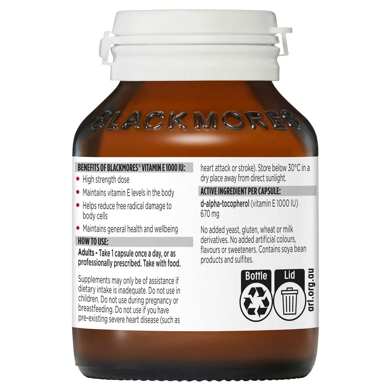 Blackmores Vitamin E 1000 IU 30 Capsules