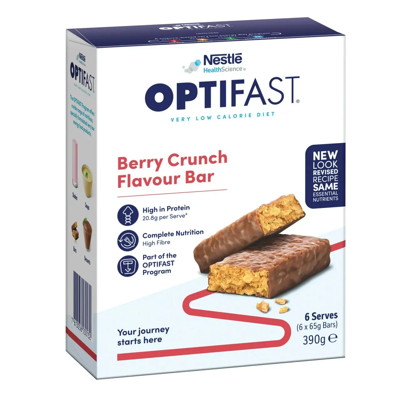 OPTIFAST VLCD Bar Berry Crunch 6 Pack 390g