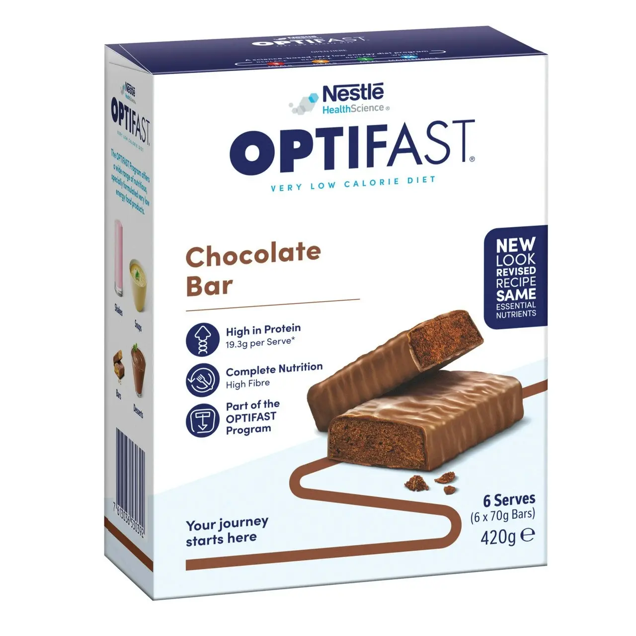 OPTIFAST VLCD Bar Chocolate 6 Pack 420g