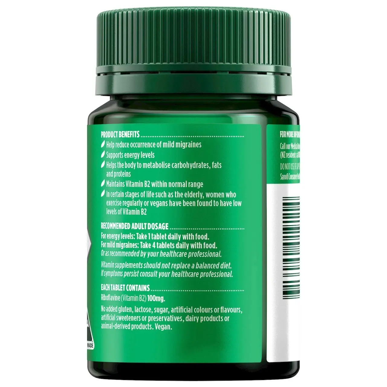 Nature's Own Vitamin B2 100mg